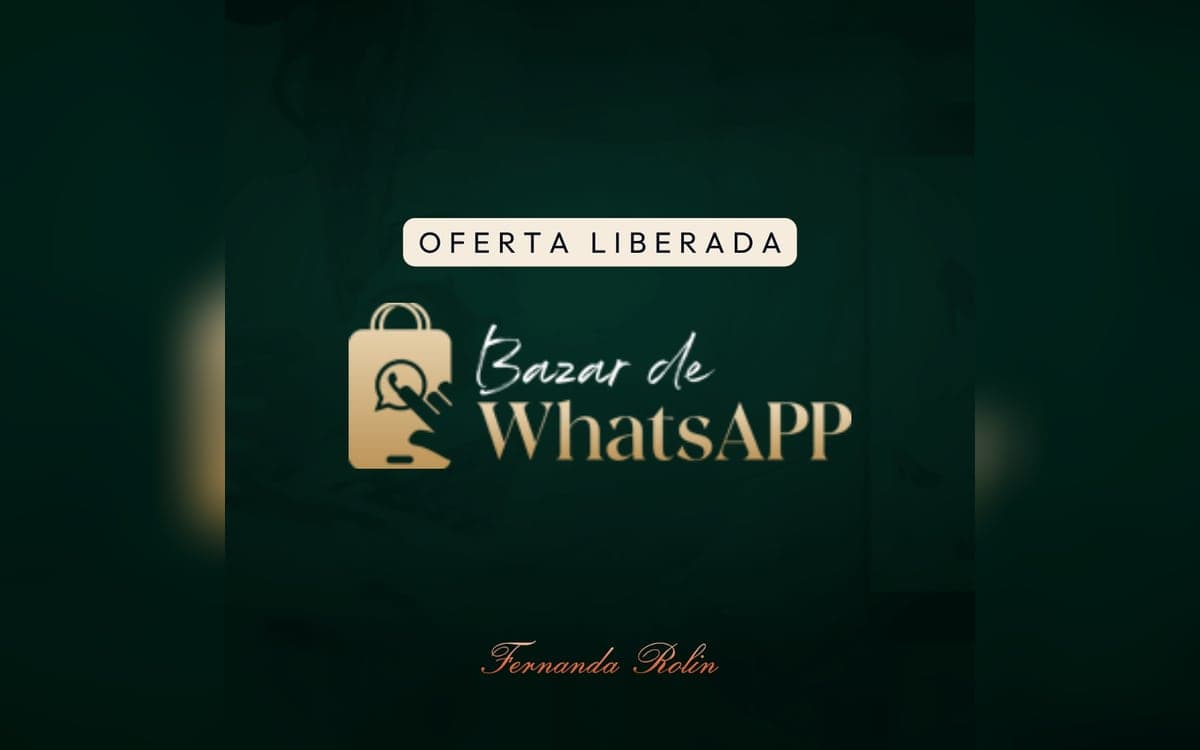 Capa do curso Bazar de WhatsApp, com selo “Oferta liberada” sobre fundo verde