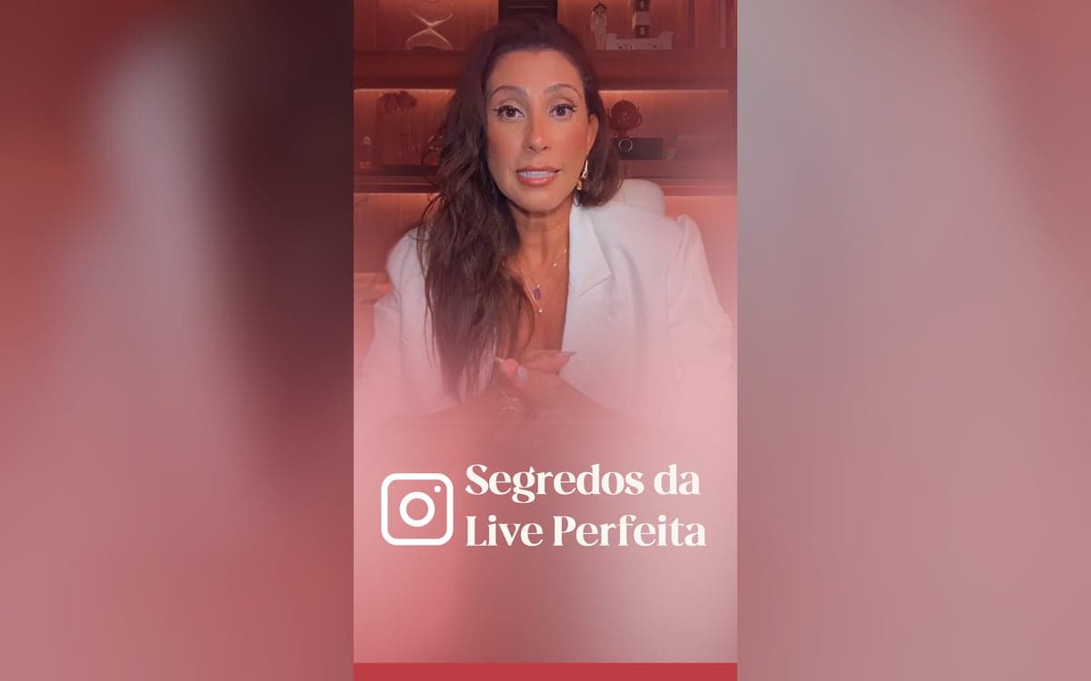 Capa do curso Segredos da Live Perfeita, com Fernanda Rolin de blazer branco